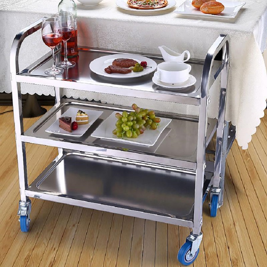 Tổng hợp xe đẩy thức ăn - xe đẩy phục vụ nhà hàng giá rẻ